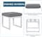 Yulan Outdoor Aluminium L-Shaped Corner Sofa, Outdoor Terrace Dining Table, Living Room Sofa Set For Living Room Office Lounge (White) Yl21510-494