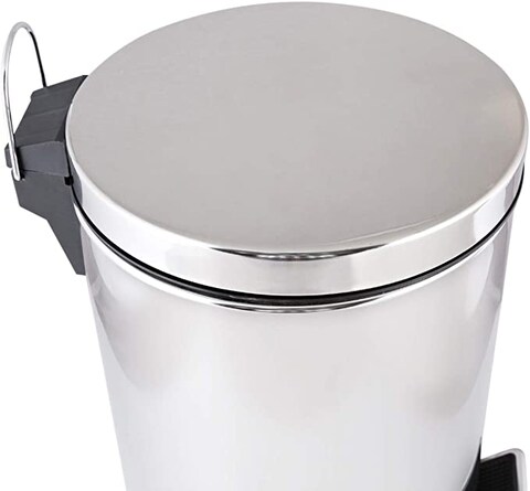 Moonlight Stainless Steel Dustbin, Pedal Bin - 12 Litre, Silver