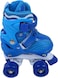 Top Gear Roller Skates Shoes, TG 9008, Adjustable For Kids, Double Row 4 Wheel With All Wheels, Fun For Kids, Blue, Large