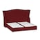 In House Taj Mahal Velvet Bed Frame - Queen - 200x140 cm - Burgundy