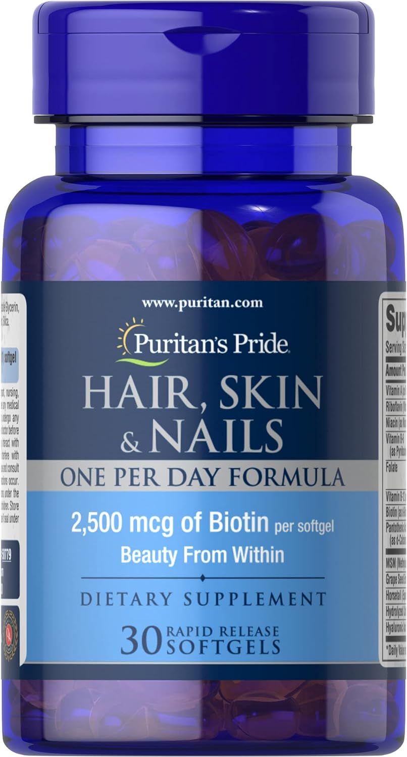 Puritan&#39;s Pride Hair Skin And Nails Dietary Supplements (Size 30)