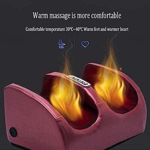 Generic Foot Massager With Heat, Foot Massage Machine Shiatsu, Foot Massage Foot Sole, Electric Foot Massager With Heat, Deep Kneading Shiatsu Foot Massager Machine (Red Wine)