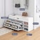 Generic Wooden Shoes Rack Bench With Shoe Changing Stool, Foldable Seat, Shoe Rack Cabinet, Nonwoven Fabric Cover Closet, 80X34X53cm, Brown