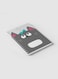 Lowha Spiral Notebook With 60 Sheets And Hard Paper Covers With Cartoon Cute Cat Blue Ribbon Design, For Jotting Notes And Reminders, For Work, University, School