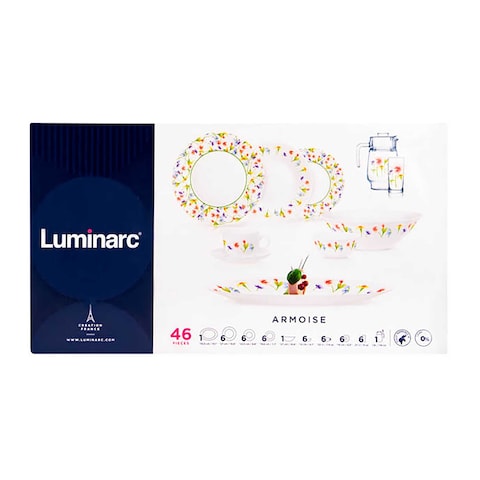 LUMINARC DINNER SET 46P OPAL ASST