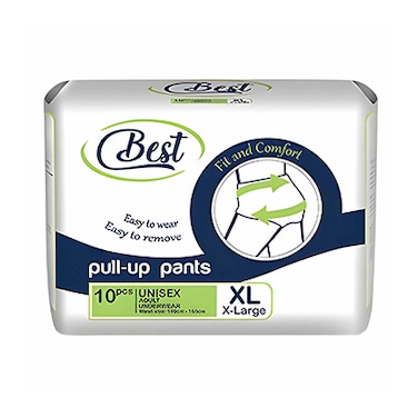Best Adult Diapers X Large 10 Pieces