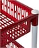 Cosmoplast 4 Tiers Vegetable Storage Rack, Dark Red