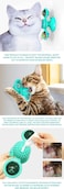 Vsell24 Windmill Cat Toy With Mints Little Bells And Interactive Cat Turntable Massage Toy For Teeth Cleaning Scratching Chewing And Wall Hanging Exercises Blue