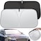 Foldable Car Windshield Sunshade with Storage Pouch,Front Windshield Reflective Sunshad,Car Front Window for Top Blocks UV Rays and Sun Heat Protection, Keeps Vehicle Cooler
