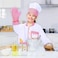FITTO Chef Costume Dress-Up Set with Hat, Apron, Oven Mitt, and Accessories, Small
