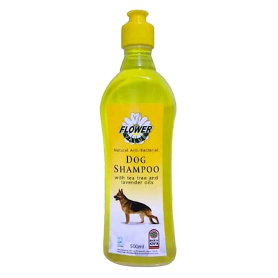 Flower Value Natural Anti Bacterial Dog Shampoo With Tea Tree And Lavender Oil 500ml