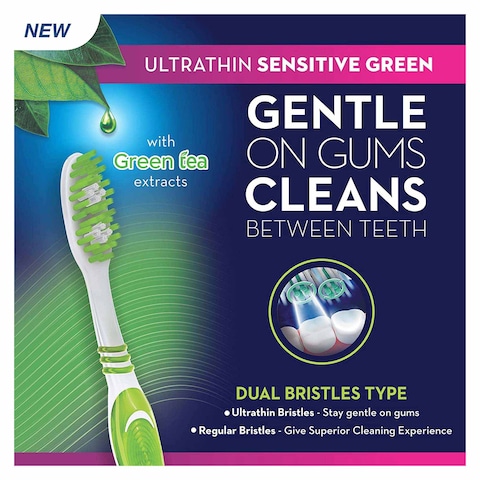 Oral B Toothbrush Ultrathin - Green - 3 Counts