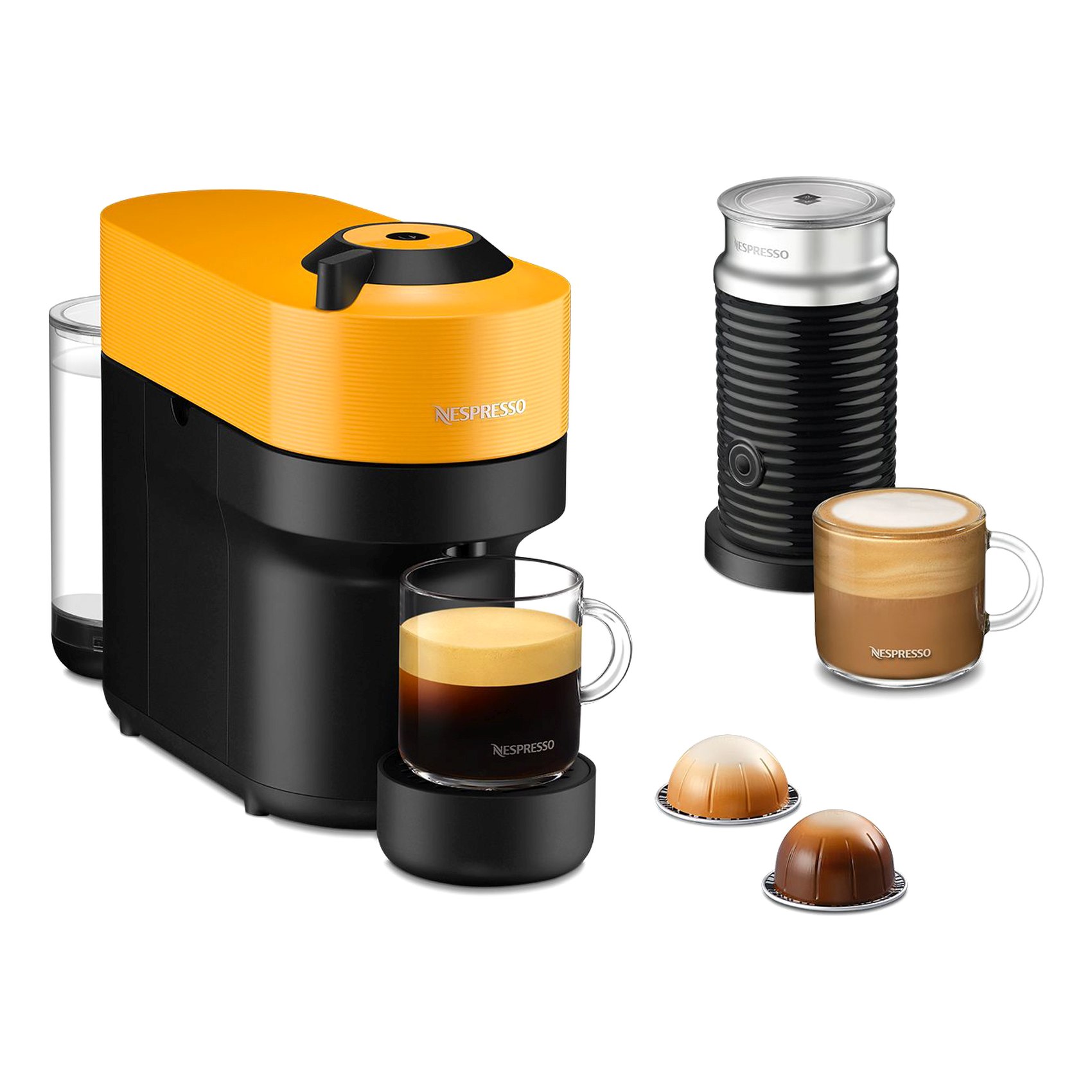 Nespresso Vertuo Pop Coffee Maker Mango Yellow