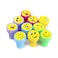 CRAFT MAGIC Self Inked Smiley Emoji Stamps for Kids Pencil Top &ndash; Pack of 10