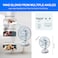 Rechargeable Fan Portable Desk Fan AC/DC 3 Speed Oscillating with LED Light Fan 10inch 18W