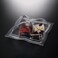 Vague Acrylic Square Dessert Serving Set Clear 35 cm