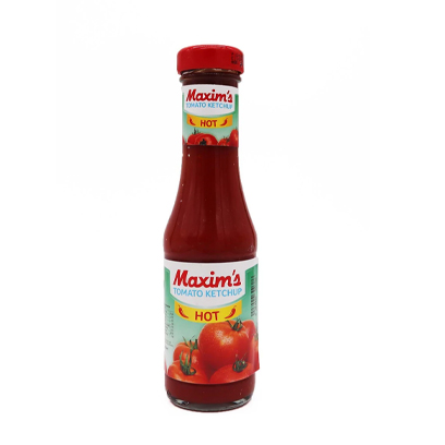 Maxims Ketchup Hot Glass 340GR