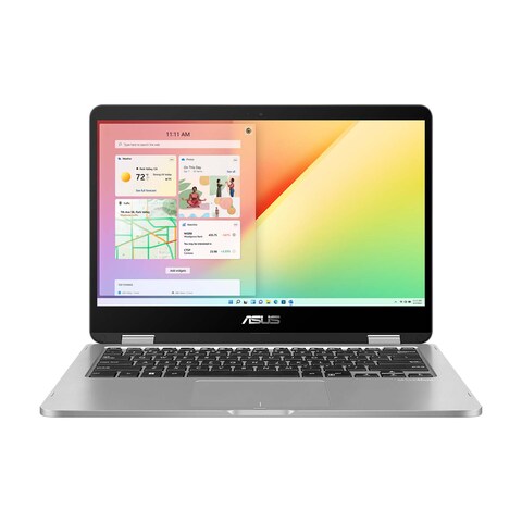 أسوس TP401MA-BZ001W لابتوب - انتل سيليرون N4020 - 256 جيجابايت - 4 جيجابايت رام - 14 بوصة - انتل يو اتش دي - ويندوز 11 - رمادي فاتح
