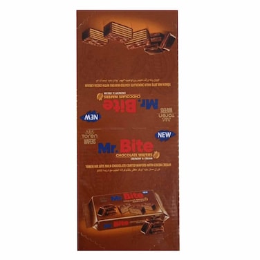 Mr Bite Milk Chocolate Coated Wafer With Cocoa Cream 38GRX24