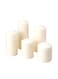 Generic 5-Piece Unscented Block Candle Set White 19x7x22cm