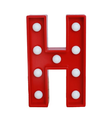 LED Marquee Letter Light Sign Wooden Red (H) 25cm