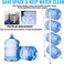 Sky-Touch Water Gallon Holder 4 Tier, 5 Gallon Water Bottle Storage, Water Bottle Organizer Stackable Storage Shelves, Stainless Steel Shelf, Easy To Assemble For Kitchen, Home And Office White