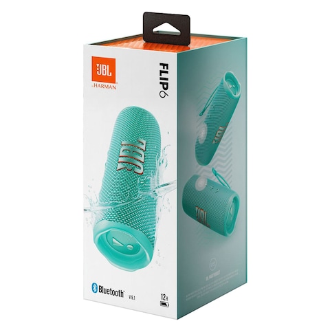 JBL Flip 6 Waterproof Bluetooth Speaker Turquoise