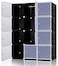 Generic 16 Cube Storage Cupboard Cabinet Wardrobe (Black)