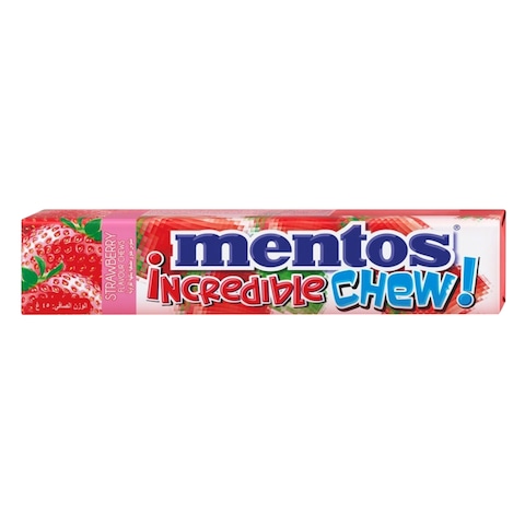Mentos Incredible Chew Strawberry Candy 45g