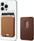 Spigen Valentinus (MagFit) Magnetic Wallet Card Holder [3-Cards] designed for MagSafe Compatible with iPhone 14 iPhone 13 and iPhone 12 Models - Brown