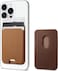 Spigen Valentinus (MagFit) Magnetic Wallet Card Holder [3-Cards] designed for MagSafe Compatible with iPhone 14 iPhone 13 and iPhone 12 Models - Brown