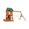 Backyard Discovery Oakmont Wooden Swing With Slide Set