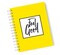 Loud Universe Hardcover Notebook Feel Good Yellow Typography Spiral Notebook with Premium High Quality Paper A5 Size