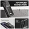 VRS Design Damda Glide Hybrid for Samsung Galaxy S24 ULTRA case cover wallet [Semi Automatic] slider Credit card holder Slot [3-4 cards] &amp; Kickstand - Black Groove
