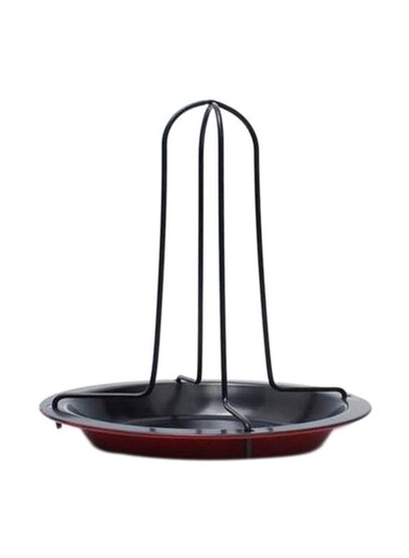 Generic Stainless Steel Chicken Holder Pan With Stand -Black