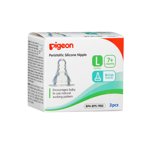 Buy Pigeon Peristaltic Silicone Nipple 3-Piece in Saudi Arabia