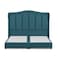 In House Shumt Linen Bed Frame - King - 200x200cm - Turquoise