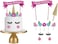 Aiwanto 3 Set Unicorn Birthday Cake Topper Flower Eyelashes Handmade Baby Children Party Cake Decor Set