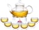 Neoflam Borosilicate 8Pcs Glass Tea Set Heat Resistant Glass Tea Pot, Kettle, Coffee Mugs, Cups For Tea, Transparent