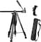COOPIC T900 Professional Video Camera Tripod, Aluminum Alloy Travel Portable 2in1&#39; Monopod Tripod with Rotatable Center Column, Mobile Holder and Carrying Bag Max Height 178CM &amp; Max Load up to 5KG