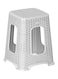 Cosmoplast Plastic Rattan High Stool White 29X45X29cm