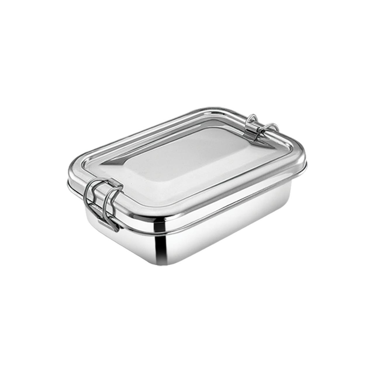 Buy Taj 3-Pieces Rectangle Stainless Steel Lunch Box, 10 cm X 16 cm ...