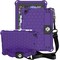 Remson Apple iPad Air 3 10.5 (2019) Honeycomb Stand Handle Shockproof Drop Protection With Shoulder Strap Back Case Cover (Purple/Black)