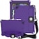 Remson Apple iPad Air 3 10.5 (2019) Honeycomb Stand Handle Shockproof Drop Protection With Shoulder Strap Back Case Cover (Purple/Black)