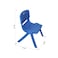 Esqube Kids Chair, Strong And Durable Kids Plastic School Study Chair, Blue (1-5 Years)