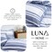 Luna Home Single Size 4 Pieces, Blue Stripe Design Duvet Cover Set