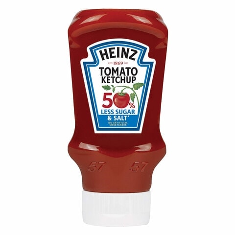 Buy Heinz 50% Less Sugar And Salt Tomato Ketchup 400ml in Kuwait