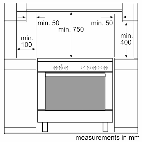 Bosch 90x60cm Top Gas and Electric Oven Cooker, HSB738357M