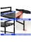 Cozy Nest 2 Tier Expandable Microwave Oven Rack with 6-Hook Non-Slip Pads with Spoons Knife Stand and Cutting Board Holder Adjustable Height and Width Kitchen Organizer Storage Shelf (2 Layer, Black)