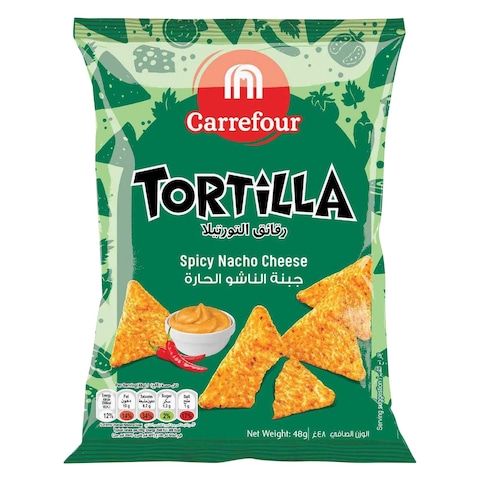 Carrefour Spicy Nacho Tortilla Chips 48G